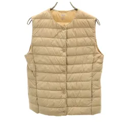 UNIQLO ユニクロ ウルトラライト ダウンベスト M ベージュ系 レディース 古着