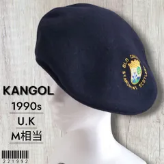 KANGOLカンゴール■美品 1990s vintage UK製 WOOL CAP 504 ウール ハンチング ベレー帽 ゴルフ スコットランド セントアンドリュース M相当 ウールキャップ イングランド