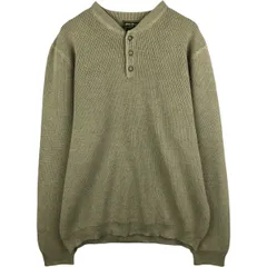 古着 エディーバウアー Eddie Bauer ヘンリーネック コットンニットセーター メンズXL相当/eaa472612