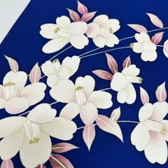 名古屋帯 正絹 塩瀬 美しい花の染め 九寸 MA-889