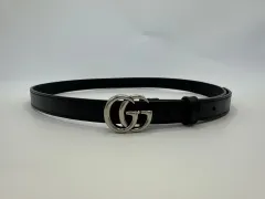 グッチ GGマーモント ベルト シルバー 20mm 80サイズ