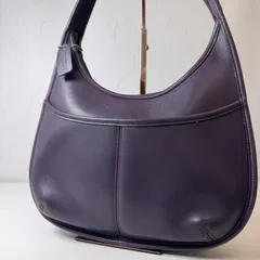 名作＆稀少カラー✨Cランク　 COACH　オールドコーチ　エルゴ　ワンショルダー　ハンドバッグ　トートバッグ　bag　グラブタンレザー　vintage　パープル　紫　米国　9033　「132EL」