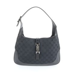 極美品 グッチ GGキャンバス 35098 レザー ショルダーバッグ 斜め掛け