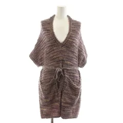 ミッソーニ MISSONI ニットワンピース Vネック ベルト付き ウール 紫 パープル マルチカラー 165400 /RRのサムネイル