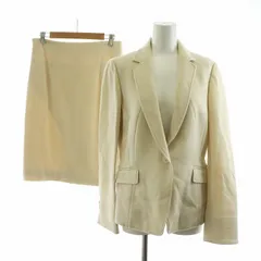 ナラカミーチェ NARA CAMICIE バーズアイスタンドカラージャケット セットアップ タイトスカート シングル ひざ丈 3 4 アイボリー 30-82-21-110 30-82-08-112 /NQのサムネイル