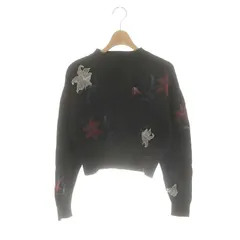 スナイデル SNIDEL 23AW リリープリント刺繍プルオーバー ニット セーター F ブラック マルチカラー /DO ■OS