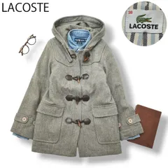 ラコステ LACOSTE ハーフ ダッフルコート ジャケット 38 グレー ♪