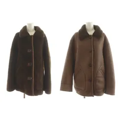 B&Y ユナイテッドアローズ BEAUTY&YOUTH ビューティー&ユース ボアブルゾン ジャケット フェイクムートン くるみボタン リバーシブル アウター M 茶 ブラウン 1625-699-5173 /AN24
