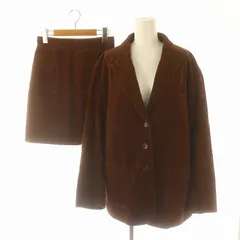 スライ SLY CORDUROY セットアップ スーツ 上下 コーデュロイ テーラードジャケット 3B 台形スカート ミニ 1 茶色 ブラウン /ES ■OSのサムネイル
