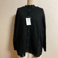 KN2747 ＊5L 大きいサイズ　濃黒　ニット、アンサンブルフォーマルカーディガン 長袖