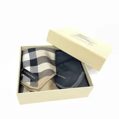 BURBERRY LONDON バーバリーロンドン コットンハンカチ  ノバチェック/２枚セット    ブラック/ベージュ ユニセックス / 241019000756