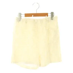 スナイデル SNIDEL 24AW チュールフリンジショートパンツ ホットパンツ ラメ F ホワイト /ES ■OS