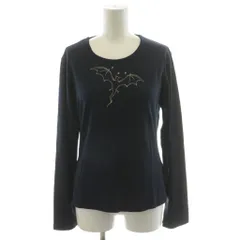 ヨウジヤマモト YOHJI YAMAMOTO Tシャツ カットソー 長袖 コウモリ柄 星 スター 紺 ネイビー /AN37のサムネイル
