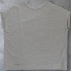 【極美品】グリーンレーベルリラクシング green label relaxing ボーダーカットソー クルーネック半袖Tシャツ ホワイト×ブラック 38