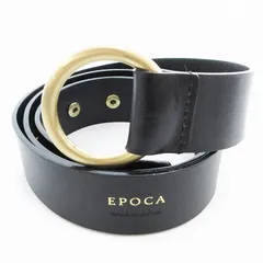 エポカ EPOCA ドットボタンベルト スナップボタン レザー 黒 ブラック 金 ゴールド M5305113 /TIのサムネイル