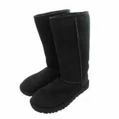 アグ UGG W CLASSIC TALL II ショートブーツ シューズ ムートン US6 23.0cm 黒 ブラック 1016224 /HO ☆AA★