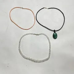 ★ K18/750刻印 18金 留め具 天然石 ネックレス 3点 まとめ売り  アクセサリー 総重量30.8g 現状品 0.03kg