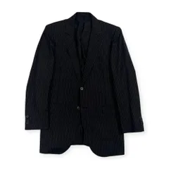 UNITED ARROWS ユナイテッドアローズ ロロピアーナ生地 ストライプ 背抜き 2B テーラードジャケット 44/ブラック メンズ