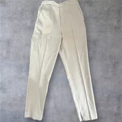 【極美品】アーバンリサーチ URBAN RESEARCH ROSSO センタープレススラックス ベージュ 36 ポリエステル ストレッチ テーパードパンツ RAA5-24Y502