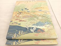 平和屋着物○極上 十七代京屋林蔵 訪問着 本場結城紬地 辻が花 絞り