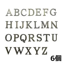切り文字 アルファベット 真鍮製 H.10cm 看板 表札 サインボード ブラス アンティーク調 レトロ調 ビンテージ調 真鍮文字 英文字 英字 金属 アイアン 鉄 BRASS DIY 【メール便】6個セット 370845-6PCS