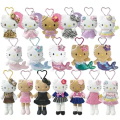 ハローキティ ぬいぐるみマスコット キーホルダー カラビナ チャーム スタイルアップ ヒョウ 日焼け フェアリー 足長 しっぽ ファンタジー サンリオ