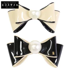 ALEXANDRE de PARIS アレクサンドル ドゥ パリ 【美品】イミテーションパール リボン バレッタ 計2点