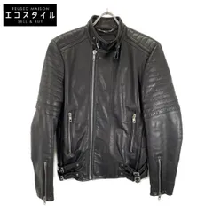 DIESEL BlackGold ディーゼルブラックゴールド ﾌﾞﾗｯｸ ﾚｻﾞｰ ﾗｲﾀﾞｰｽｼﾞｬｹｯﾄ 46
