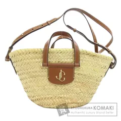 Jimmy Choo ジミーチュウ カゴバッグ 2WAY ハンドバッグ ラフィア