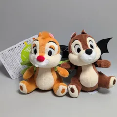 東京ディズニーリゾート ぬいぐるみバッジ DISNEY HALLOWEEN チップ&デール(黒黄緑/蜘蛛&コウモリ) 2025