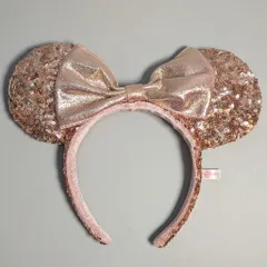 東京ディズニーリゾート カチューシャ ミニーマウス スパンコール/ピンクゴールド