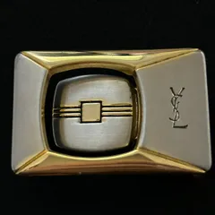 Yves Saint Laurent イヴ・サンローラン ベルトバックル ゴールド×シルバー / YSL Belt Buckle Gold Silver 1107007