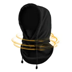 【新品】 [AutoGo] 防寒ネックウォーマー 【4Way・高機能断熱フリース素材・360°保温防風】 裏毛 柔らかい フードウォーマー 目出し帽 フェイスマスク バラクラバ冬用 暖かさ 厚手 調節可能 二重構造の防風・防寒性能 通気性 ヘッドウォーマー 1