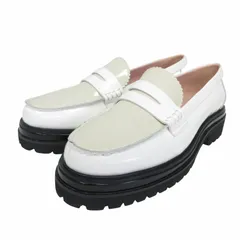ファーファー furfur 新品同様 ラバーソール ローファー RWGS224505 ラムレザー 厚底 スリッポン 白 ホワイト 37 23.5cmのサムネイル