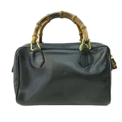 グッチ GUCCI オールドグッチ 美品 ミニ バンブー 2way ショルダーバッグ ハンド レザー ゴールド金具 黒 ブラック 007-122-0282 1029 STK