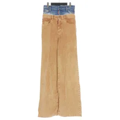 ディースクエアード DSQUARED2 23AW Twin Pack Jean レイヤード デニム コーデュロイパンツ 40 ベージュ/インディゴ S72LB0678 国内正規