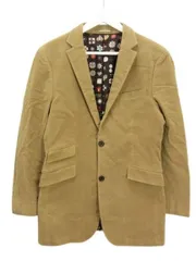 バーバリーブラックレーベル BURBERRY BLACK LABEL テーラード ジャケット M ブラウン 茶 フランネル 上着 アウター コットン