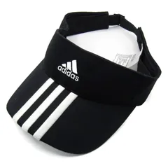 アディダス サンバイザー ストラップバック スポーツウエア 帽子 ブランド レディース ブラック adidas 【中古】
