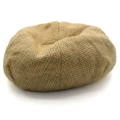 カシラ ハンチング リネン混 日本製 帽子 ブランド メンズ Mサイズ ベージュ CA4LA 【中古】