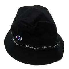 チャンピオン バケットハット ロゴ 帽子 ブランド メンズ ﾌﾘｰサイズ ブラック Champion 【中古】
