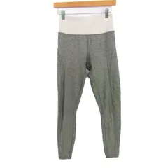 プーマ レギンス ロングスパッツ ボトムス スポーツウエア レディース Mサイズ グレー×ベージュ PUMA 【中古】