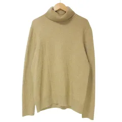 ユニクロ UNIQLO 21AW カシミヤ100% 大きいサイズ タートルネック セーター ニット 長袖 厚手 XL 茶 ブラウン ORG