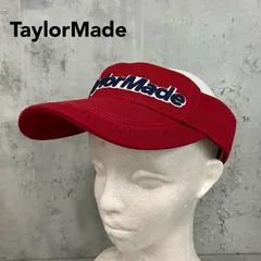 【希少 レア】 TaylorMade テーラーメイド USA ゴルフ サンバイザー 赤 レッド ロゴ刺繍 フリーサイズ コットン100% 手洗い可 サロモン&テーラーメイド ★ ■■