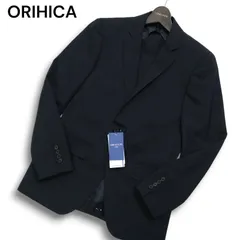 【新品 未使用】 ORIHICA オリヒカ 通年 ジャケパンスーツ ウール★ ストレッチ テーラード ジャケット Sz.90Y4 メンズ 黒