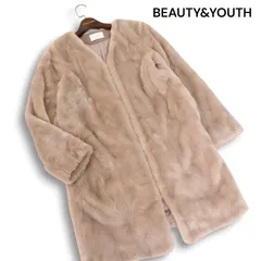BEAUTY&YOUTH ユナイテッドアローズ 秋冬★ フェイク ファー ノーカラー コート Sz.S　レディース