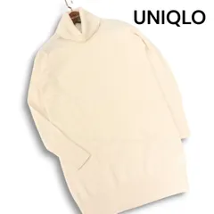 UNIQLO ユニクロ 秋冬 高級 カシミヤ100%♪ タートルネック ニット ワンピース Sz.M レディース