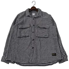 ZARA ザラ マン 現行タグ★ 秋冬 ビスコース 千鳥格子 長袖 オーバーサイズ チェック シャツ ジャケット Sz.L メンズ