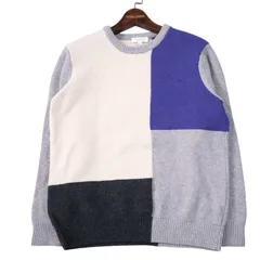 BEAUTY&YOUTH ユナイテッドアローズ 秋冬 ウール100％★ カラーブロック セーター ニット Sz.S メンズ