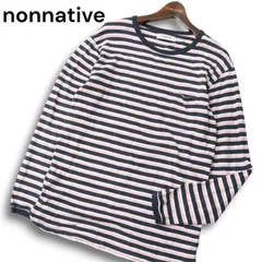 nonnative ノンネイティブ 通年★ ボーダー ポケット付き 長袖 カットソー ロンTシャツ Sz.1 メンズ 日本製のサムネイル