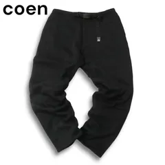 coen コーエン 秋冬 裏起毛★ ストレッチ イージー テーパード クライミング パンツ Sz.XL メンズ 黒 大きいサイズ